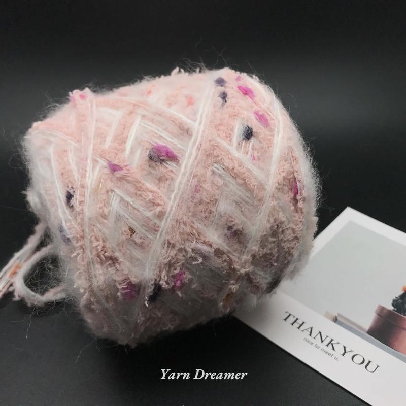 Product Introduction of 5 Styles - Fluffy Yarn for Crochet Bundle Fancy Crochet Yarn Wool Yarn Knitting Yarn Crochet Yarns Chunky Yarn Fuzzy Yarn Art Pink Yarn Soft Yarn Sale 13