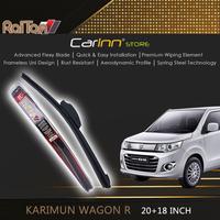 Gambar Raiton Sepasang Wiper Frameless Full Karet Kaca Depan Karimun Wagon R 20" & 16" -2 Buah dari Carinnstore Kota Administrasi Jakarta Pusat 1 Tokopedia