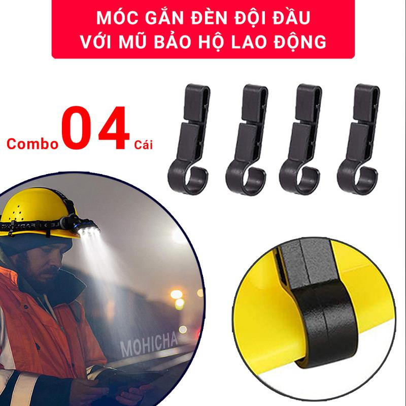 Móc gắn đèn pin đội đầu cho mũ bảo hiểm mũ bảo hộ lao động 1