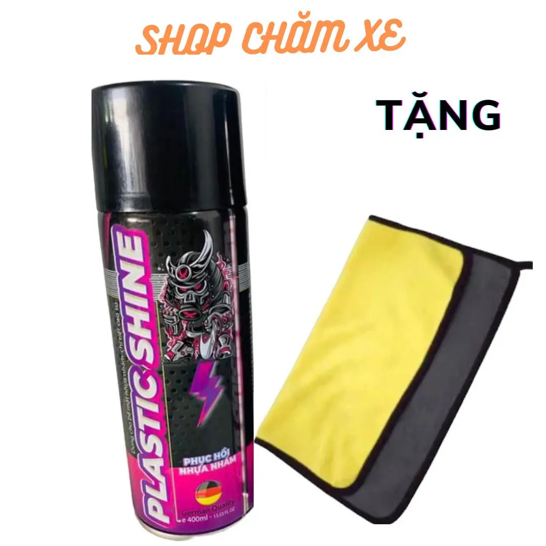 Combo Chai phục hồi nhựa nhám đen SPRAYKING Plastic Shine phục hồi nhựa đen, bảo vệ nhựa nhám dàn áo xe, cao su vỏ xe Sơn