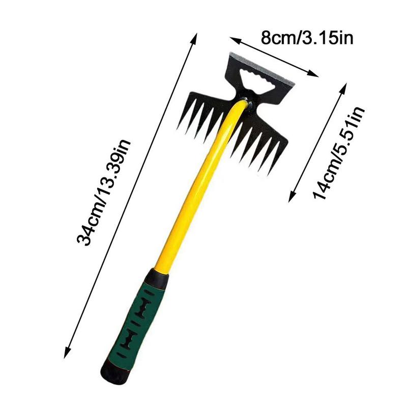 Product Introduction of 1pc Weeding Tool Garden Loosening Soil Eleven Tooth Tool Wild Root Shovel Manganese Digging F2F3 19