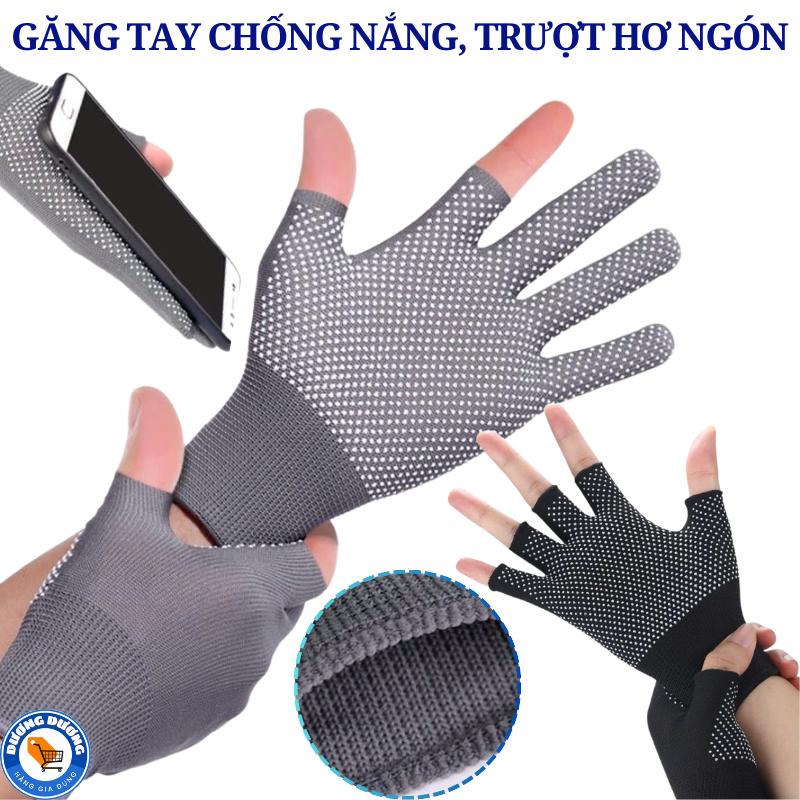 Combo 5 Đôi Găng Tay Chống Nắng , Bao Tay Hở Ngón Thoáng Khí Co Giãn Tốt Chống Trượt - Bao Tay Đi Phượt , Tập Gym Dày Dặn - Găng Tay Vải Xỏ Ngón Đi Nắng Tiện Lợi