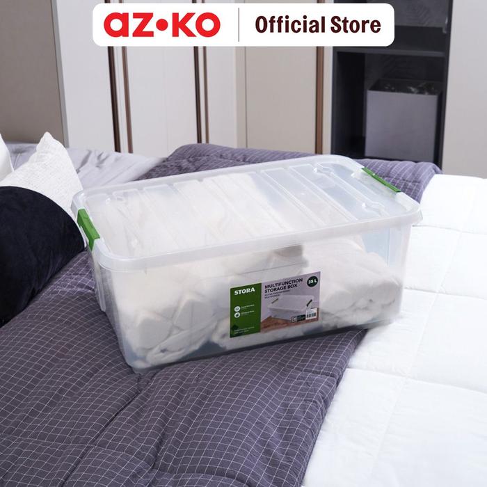 Box Sampling Azko Jual AZKO Stora 58X37.5X23.5 cm Kotak Penyimpanan - Hijau Container Box ...