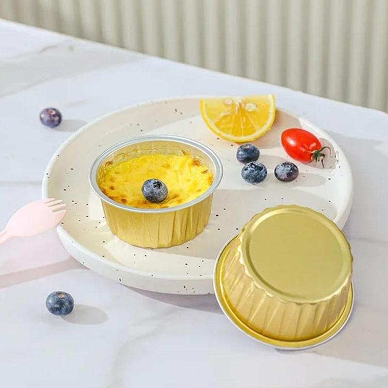 Product Introduction of Pudding Cup Cake Shrimp Egg Mold Cake Air Fryer Special Bowl Tin Paper Box Small Baking Tray Tin Paper Box 30