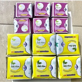 Bộ băng vệ sinh ban ngày và hàng ngày cotton Belle Flora - 12 gói