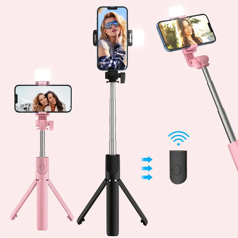 Wireless Remote Control Selfie Stick, 1 Count 360-Degree Rotatable Phone Live Tripod, Phone Selfie Stick for Travel, Outdoor, Party, Wedding 4