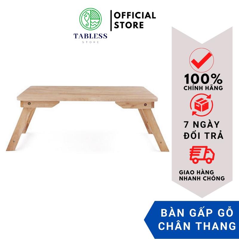 Bàn Học Làm Việc Gỗ Gấp Gọn Chân Thang Để Trên Giường Chất Liệu Gỗ Cao Su nguyên Chất Dùng Để Học , Làm Việc , Để Laptop