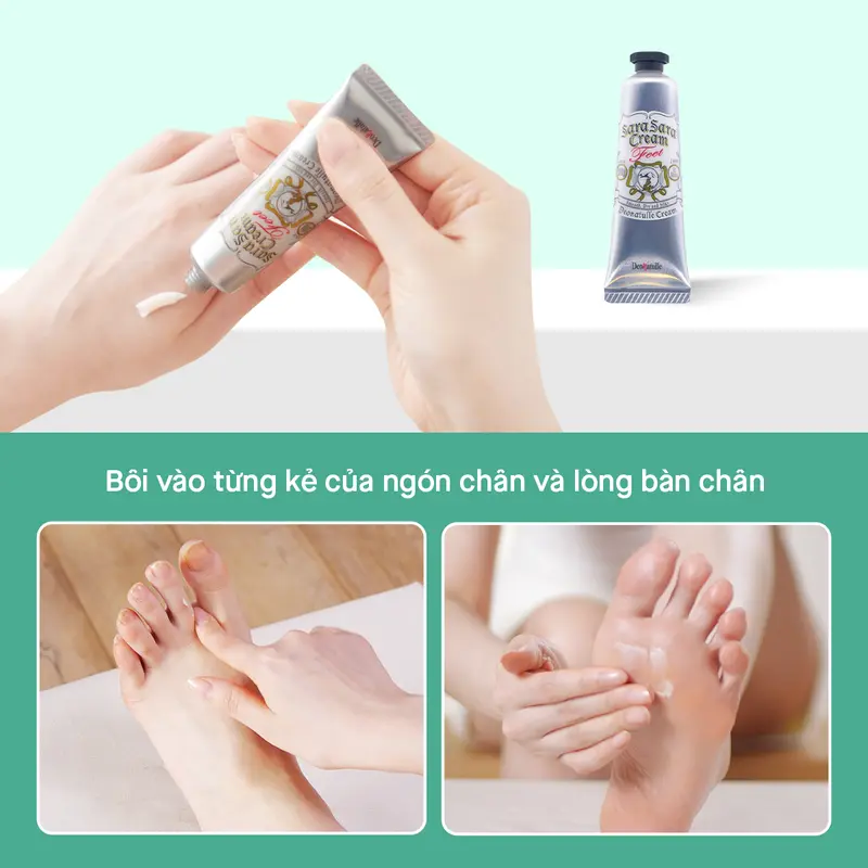 Kem Khử Mùi Kháng Khuẩn Cho Chân Deonatulle Sara Sara Cream For Feet 30G 6