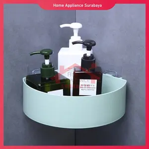 Rak Sudut Dapur / Rak Kamar Mandi Siku Tempel Plastik Tempat Sabun Shampoo - Rak Holder Siku