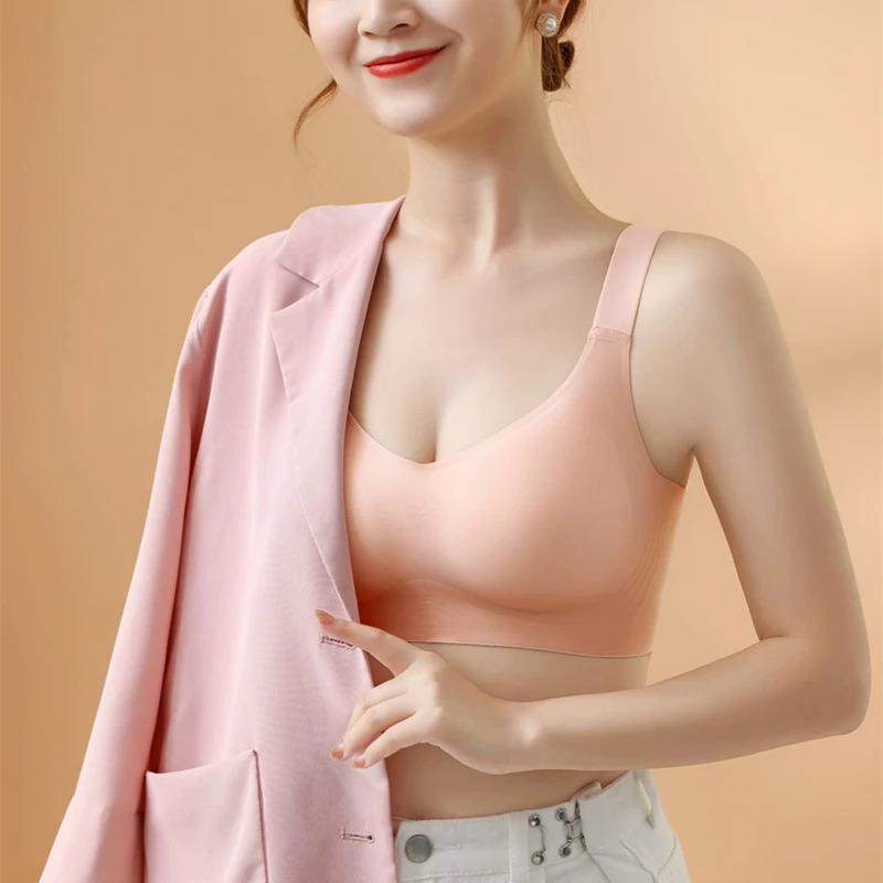 Product Introduction of Beautiful Back Large Size Soft Support Push-up Bra For Women, Seamless One-piece, Wire-free, Adjustable Sports Thin Bra 6