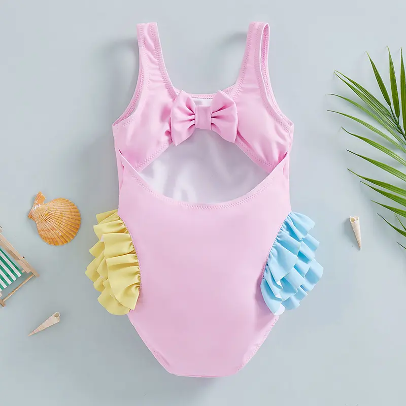 Đồ Bơi Bé Gái Đồ Bơi In Hình Cá Ngựa Hoạt Hình Đồ Bơi Không Tay Hở Lưng Đồ Đi Biển Đồ Bơi 4
