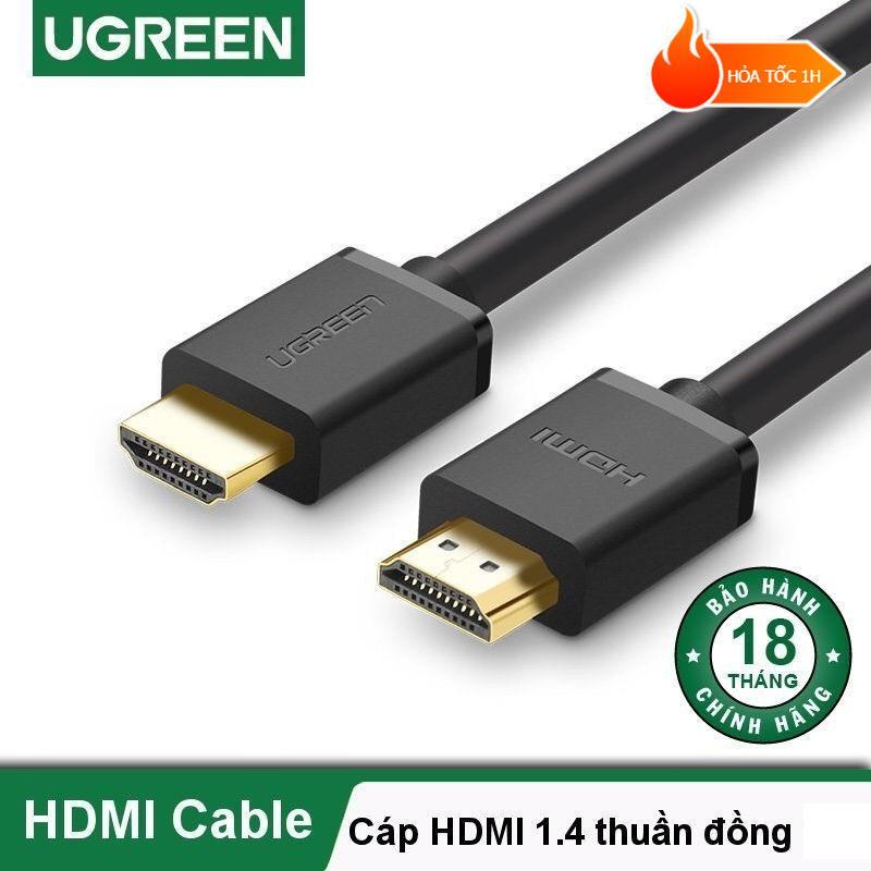 Cáp HDMI Ugreen HD104 hỗ trợ 4K 3D kết nối máy tính laptop... với Tivi dây thuần đồng cao cấp