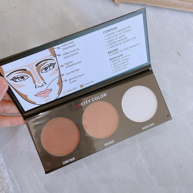 Phấn Tạo Khối Cit--y Co---lor 3 ô Hình Chữ Nhật Contour Effects