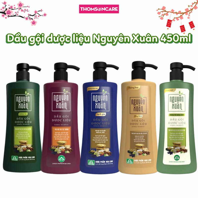 Dầu gội Nguyên Xuân từ thảo dược phù hợp với nhiều loại tóc - Chai 450ml Women & Men Nữ & Nam