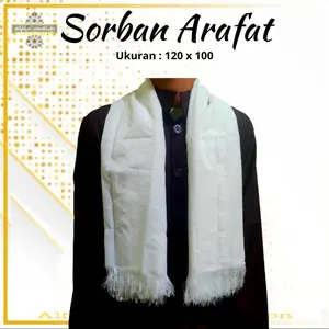 Sorban Putih Arafat Oleh oleh Haji Termurah / sorban arafat / surban arafat / sorban murah