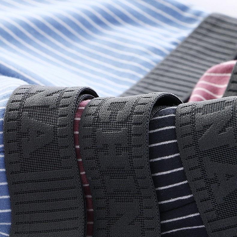 Sét 5 quần sịp đùi boxer nam- chất vải thun cotton mềm mịn mát- co dãn tốt- hoạ tiết kẻ sọc 6