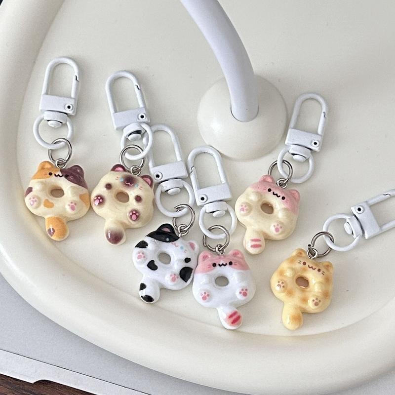 Dây Chuyền Chìa Khóa Bánh Rán Mèo, Thiết Kế Dễ Thương, Mặt Dây Chuyền Túi Hoạt Hình Vui Nhộn, Thích Hợp Làm Quà Tặng Bạn Thân Cho Cặp Đôi, Phụ Kiện Và Đồ Trang Trí 4