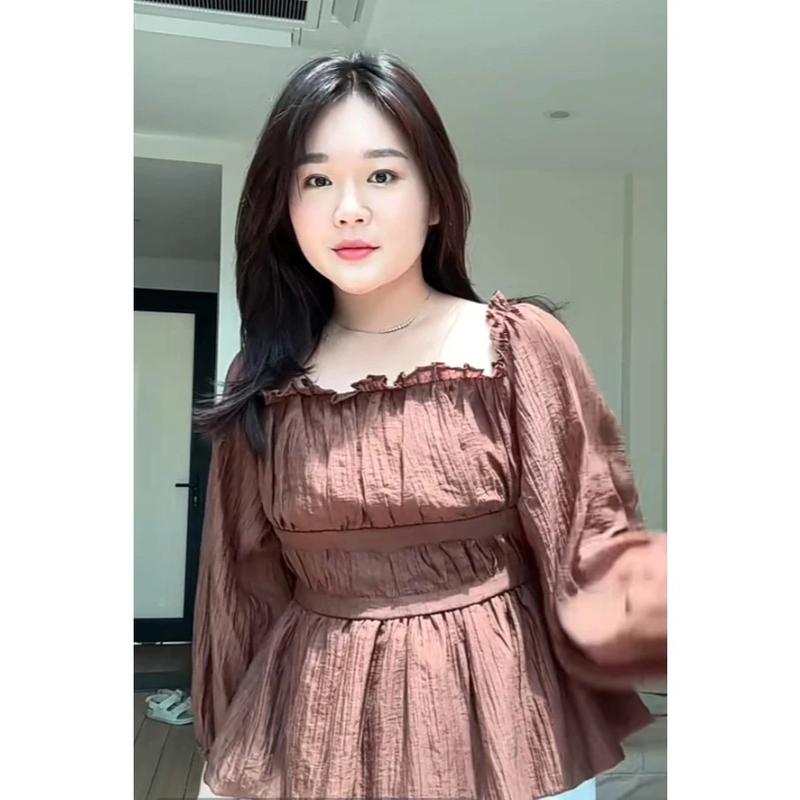 Áo trễ vai tay bồng dài BIGSIZE H001 3
