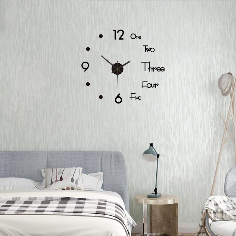 Đồng Hồ Treo Tường, Tự Làm, Không Khung 3D, Im Lặng Không Tích Tắc, Đồng Hồ Dạ Quang Ban Đêm, Đồng Hồ Treo Tường Gia Đình, O1A7 5
