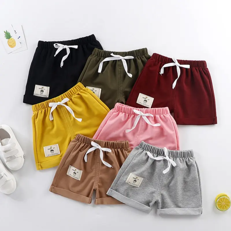 Summer Baby Boys Girls Shorts Cotton Kids Beach Shorts Pants Sports Children Clothes 1-5T