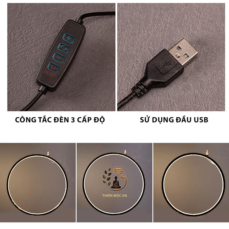 [HCM] Đèn Led Vòng Tròn Hào Quang Trang Trí Tượng Phật - Góc Tu Tập - Decor Tiểu Cảnh 6