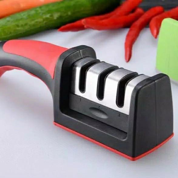 Pengasah Pisau Gunting Dapur Knife Sharpener Swift Sharp Alat Penajam Benda Tumpul 3IN1 3 MODE / ALAT ASAHAN PISAU GUNTING 3 STEP / ALAT ASAH PISAU PENAJAM PISAU SAYUR DAPUR 6