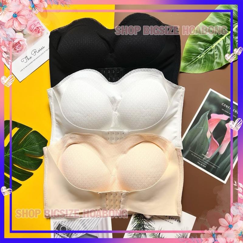 [A8] Áo Lót BIGSIZE Bra Quây Chống Tụt, Bra 2 Dây Bản To Định Hình 6 Móc Cài Không Gọng Mút Mỏng C-D Nâng V1 Tạo Khe Hoàn Hảo Nhung Voi chongtut aolot quay