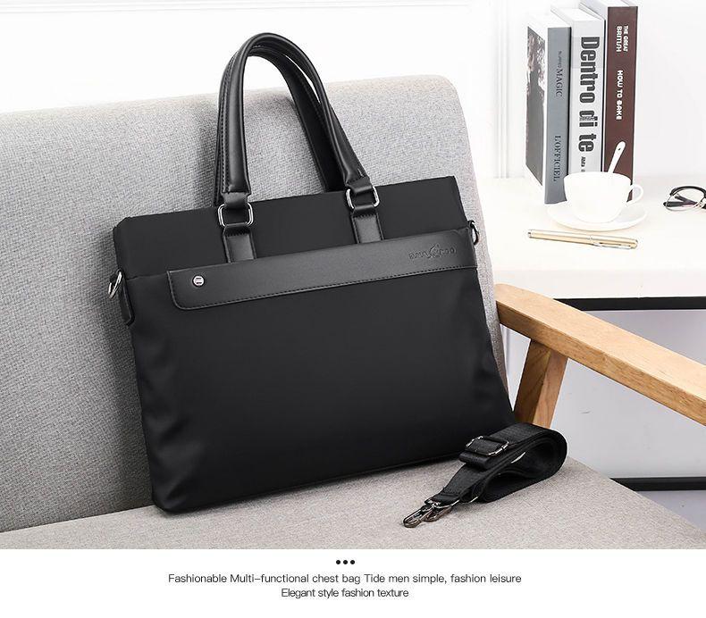 Product Introduction of Handbag Men's Business Casual Oxford Cloth Bag Men's Briefcase Nylon Canvas Men's Bag Shoulder Bag Computer Bag New 4
