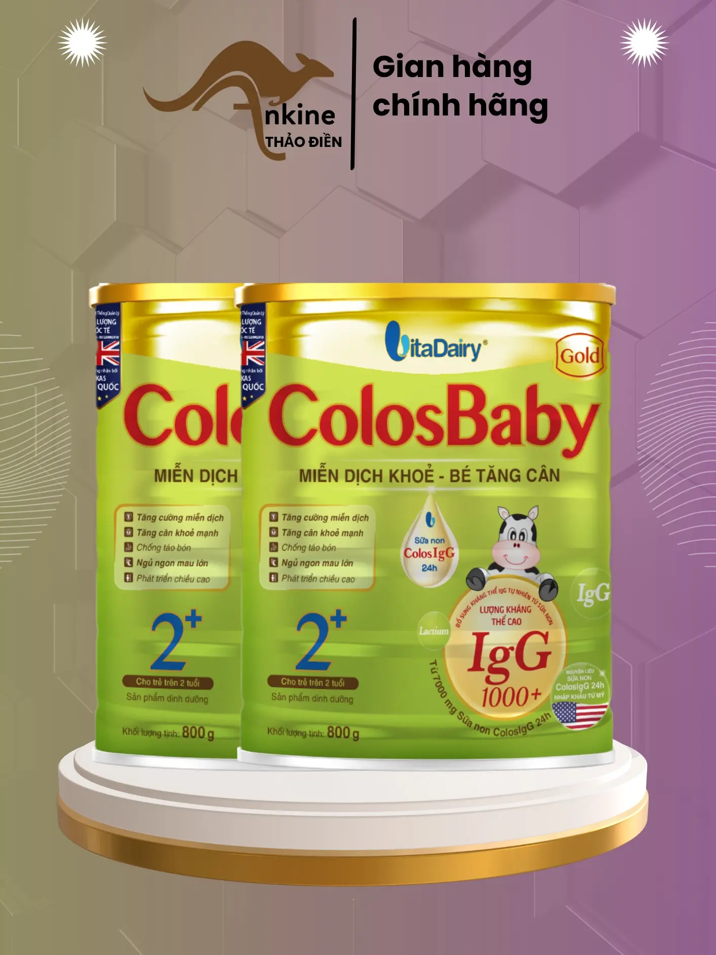 Combo 2lon Colosbaby gold 800g - Vitadairy