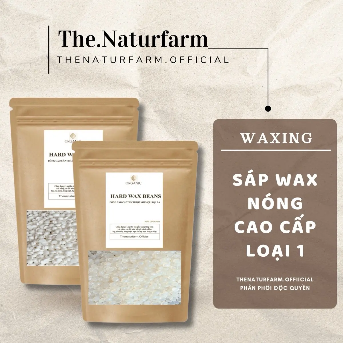 Sáp wax lông premier cao cấp Thenaturfarm bám lông mạnh [ 100GR ]