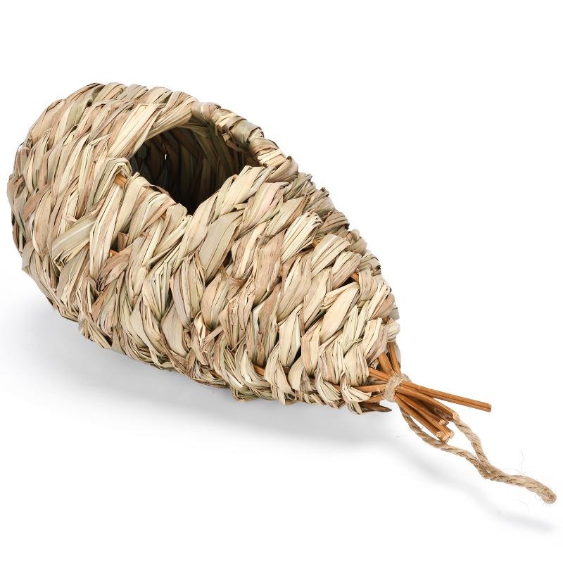 Product Introduction of Pet Hanging Bed Birds Nest Outdoor Hand-weaved Decorative Bird House Bird Cage Shelter for Garden Decoration Pet Bedroom 4