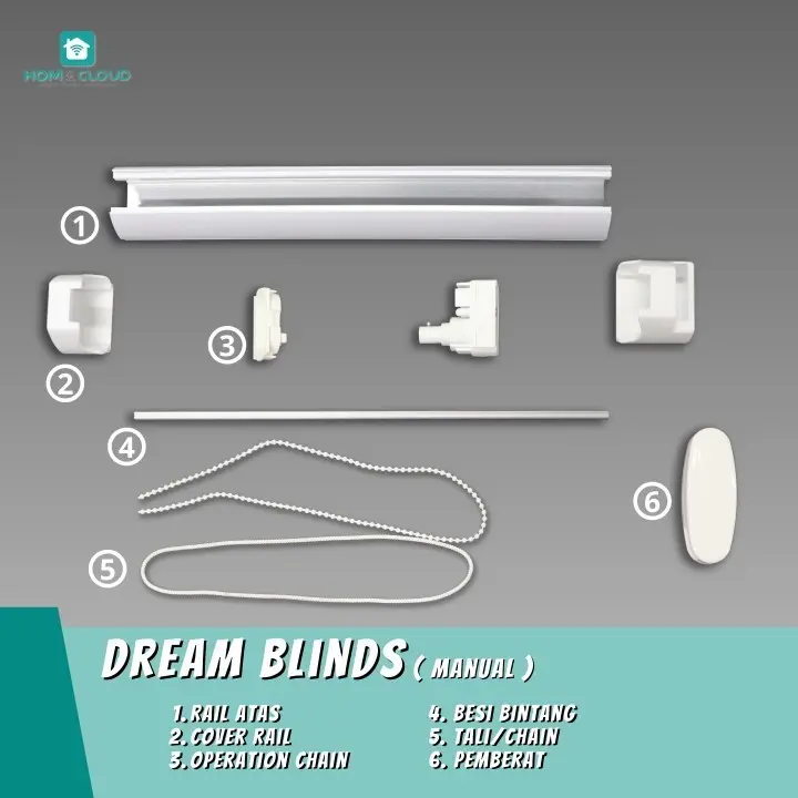 TIRAI CUSTOM - Dream Blinds otomatis Phantom Blinds Tirai Vertikal - Tirai Gulung - Gorden Kantor Gorden Blinds 7