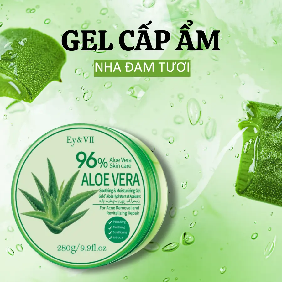 Gel nha đam dưỡng ẩm và làm mềm da, làm dịu da nhanh chóng Chăm Sóc Da Dưỡng Ẩm Da Women Nữ Skincare