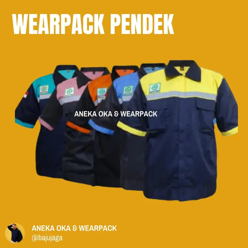 Wearpack Atasan Lengan Pendek Pria Safety 1