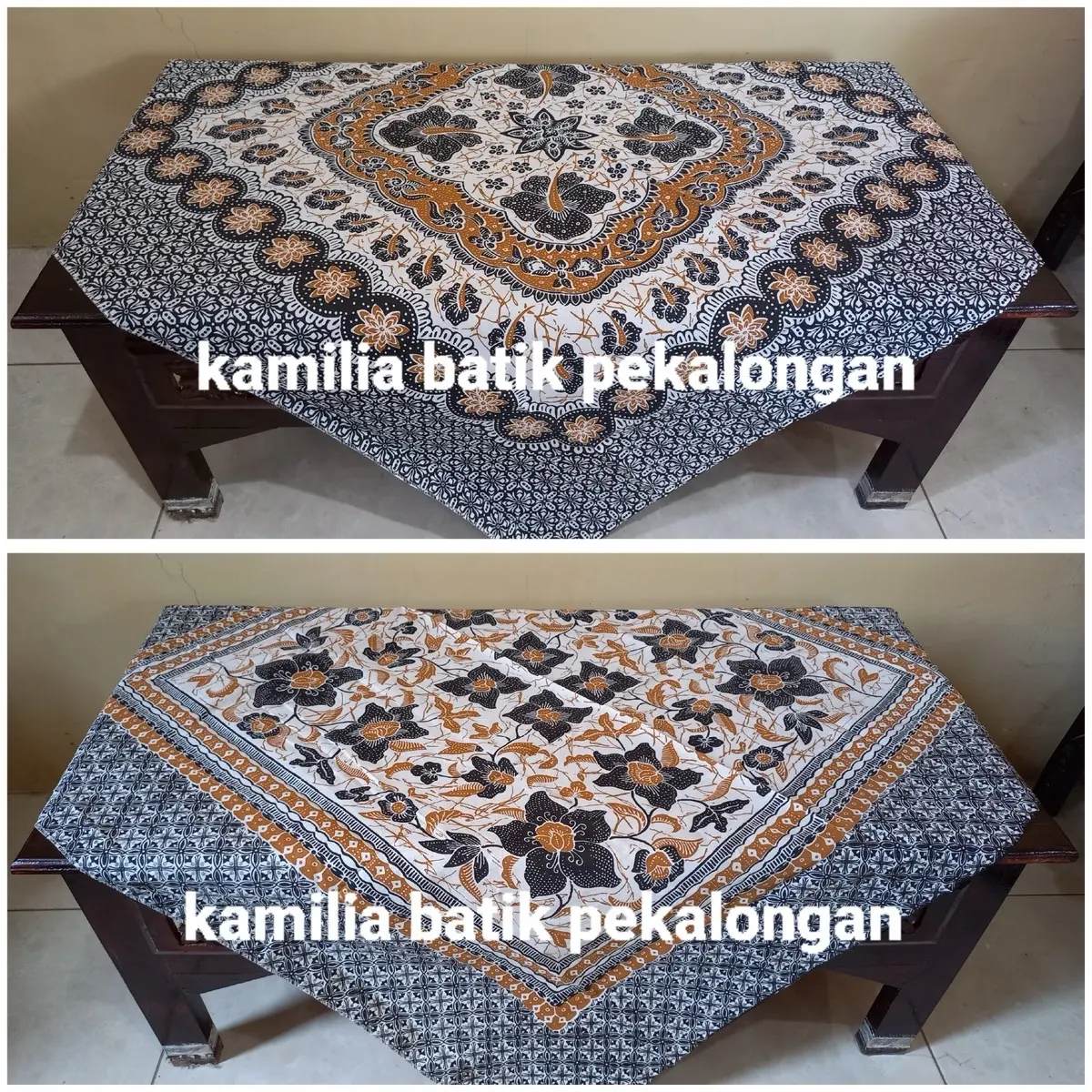 Taplak meja guru batik pekalongan teras kantor sekolah tamu aesthetic