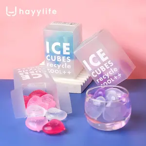 HAYYLIFE Reusable Plastic Ice Cube 15 Pcs/Ice Stone Cooler Es Batu Pendingin Dengan bentuk Cetakan Love Food Grade Kitchenware HL-AGA708