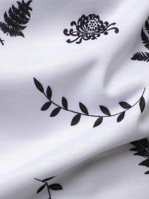 Men's Plants Print Short Sleeve Polo Shirt, Regular Fit Casual Button Front Polo Neck Top, Men's Clothes for Summer Daily Wear 8