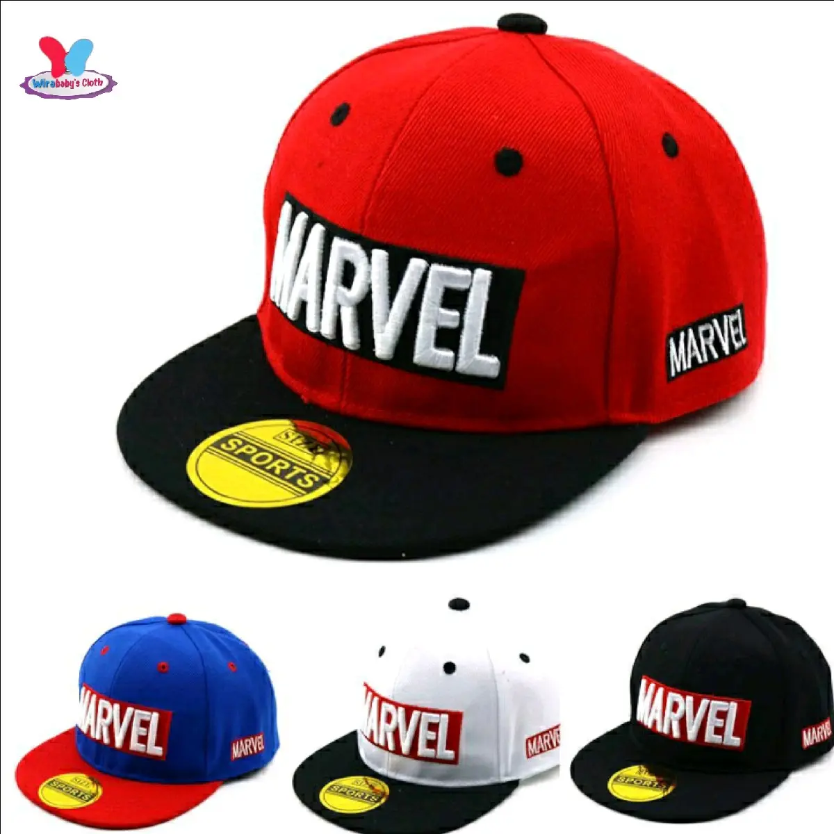 TOPI SNAPBACK ANAK TOPI ANAK MARVEL BORDIR