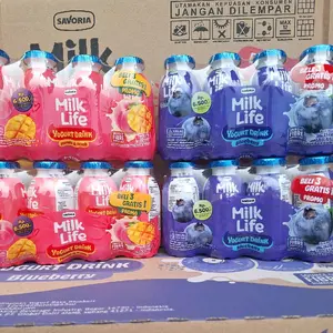 (2 PAK) Milk Life Yogurt Drink 63ml x 8 Pcs PAKET HEMAT Yoghurt Blueberry (Cek Deskripsi)