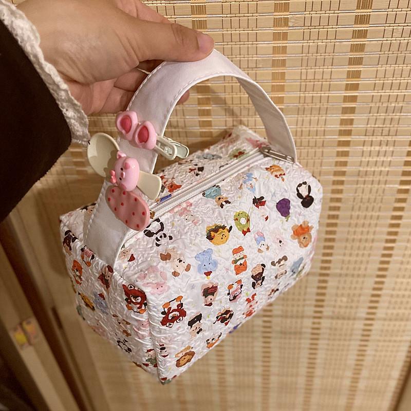 Pouch Lucu Style Korea / Tempat Penyimanan Makeup Cute Soft/travel Organizer Makeup Kosmetik Tempat Pensil Motif Dengan Tali Jinjing Pouch Lucu Style Korea / Tempat Penyimanan Makeup Cute Soft/travel Organizer Makeup Kosmetik Tempat Pensil Motif Dengan Tali Jinjing