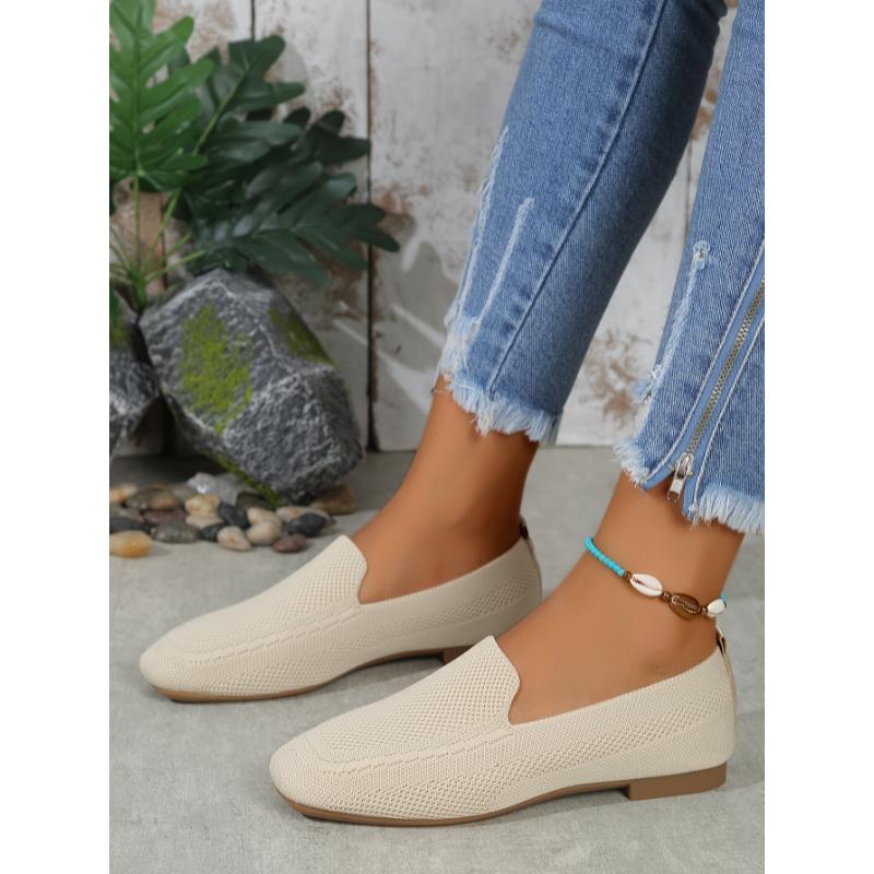Product Introduction of Women's flat shoes with one strap, breathable square head large size wide foot shoes, casual and light walking shoes for all seasons 26