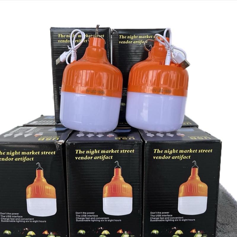 Combo 2 Bóng Đèn Tích Điện Công Suất 150w. Thời  Gian sửa Dụng Kéo Dài Từ 4.-6h .Có Móc  Treo Tiện Lợi. Có Dây Sạc Kèm Theo. Có 3 Cấp  Độ  Sáng.