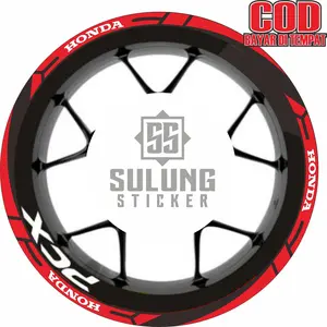 Sulung Stiker Lis Velg Motor Honda All PCX Cutting stiker List Velk Variasi Aksesoris Berbahan Reflektif Menyala Jika Terkena Cahaya