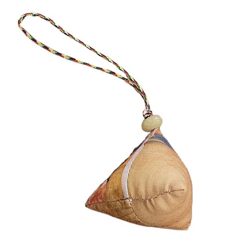 Product Introduction of Key Ring Cotton Embroidered Zongzi Pendant Linen Polyester Loong Boat Festival Gift Tang Dynasty Flower Hanfu Accessories Car Key 17