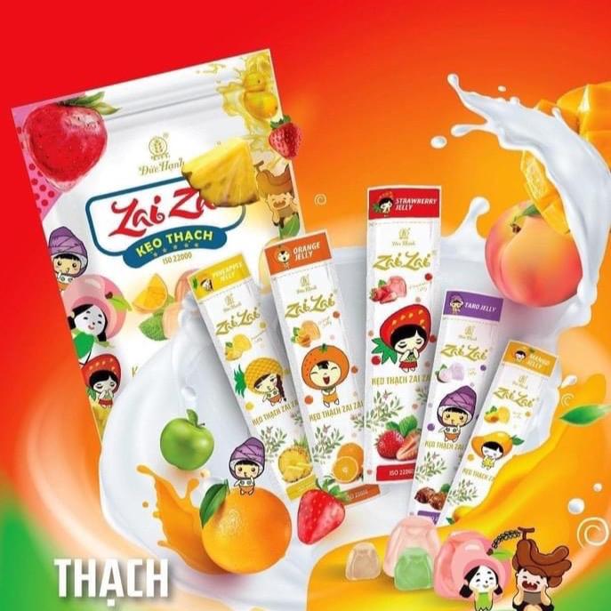 Sỉ Thùng 5 Ký - Sỉ 10 Túi Thạch ZaiZai Mix Nhiều Vị Thạch Rau Câu Vị Trái Cây Thơm Ngon Ăn Vặt Snack Food