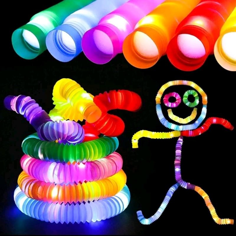 Mainan LED POP FIDGET TUBES SENSORY TOYS/Mainan anak Murah Lampu LED bisa Kreasikan bentuk apa ajah/Mainan anak Lampu warna warni Selang Pipa Light Up Pop Pipes Toys 1
