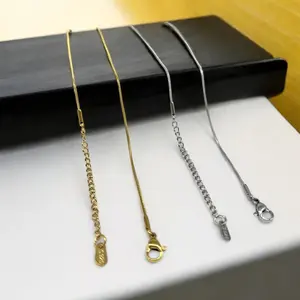 Finesse Jewelry - Add-On Tambahan Kalung Italy Rantai Itali Warna Perak atau Emas - Silver S925