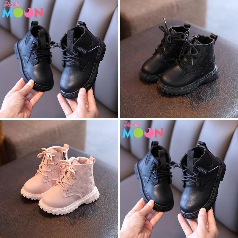 Bốt cho bé cổ cao da mềm cho bé trai bé gái ( bốt trơn)