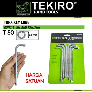 [ 1 pcs ] Tekiro Kunci L Bintang T50 Panjang Tanpa Lubang Kunci Kepala Babi Motor YAMAHA Cakram