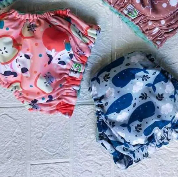 paket hemat 12 pcs Clody bayi / popok bayi cuci ulang model celana tingal slup aja + innernya Clodi 2